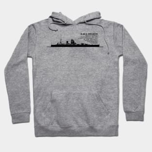 HMS Nelson British Battleship Infographic Information Diagram Hoodie